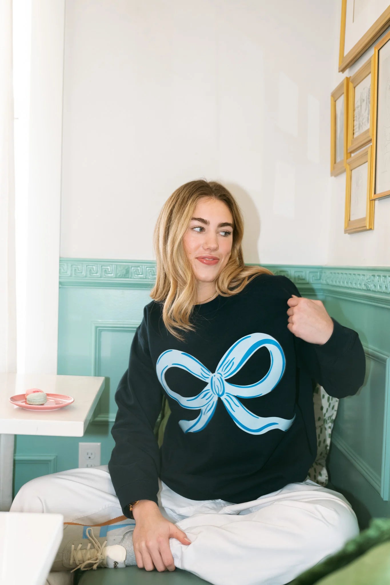 Blue Bow Sweatshirt