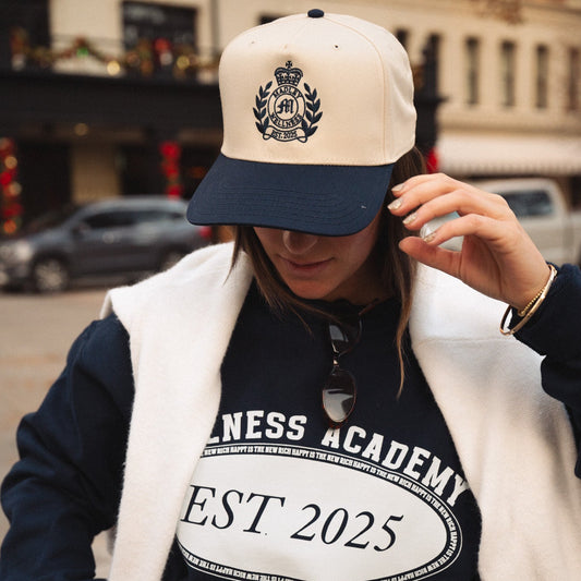 The Madley Crest - Navy Vintage Hat