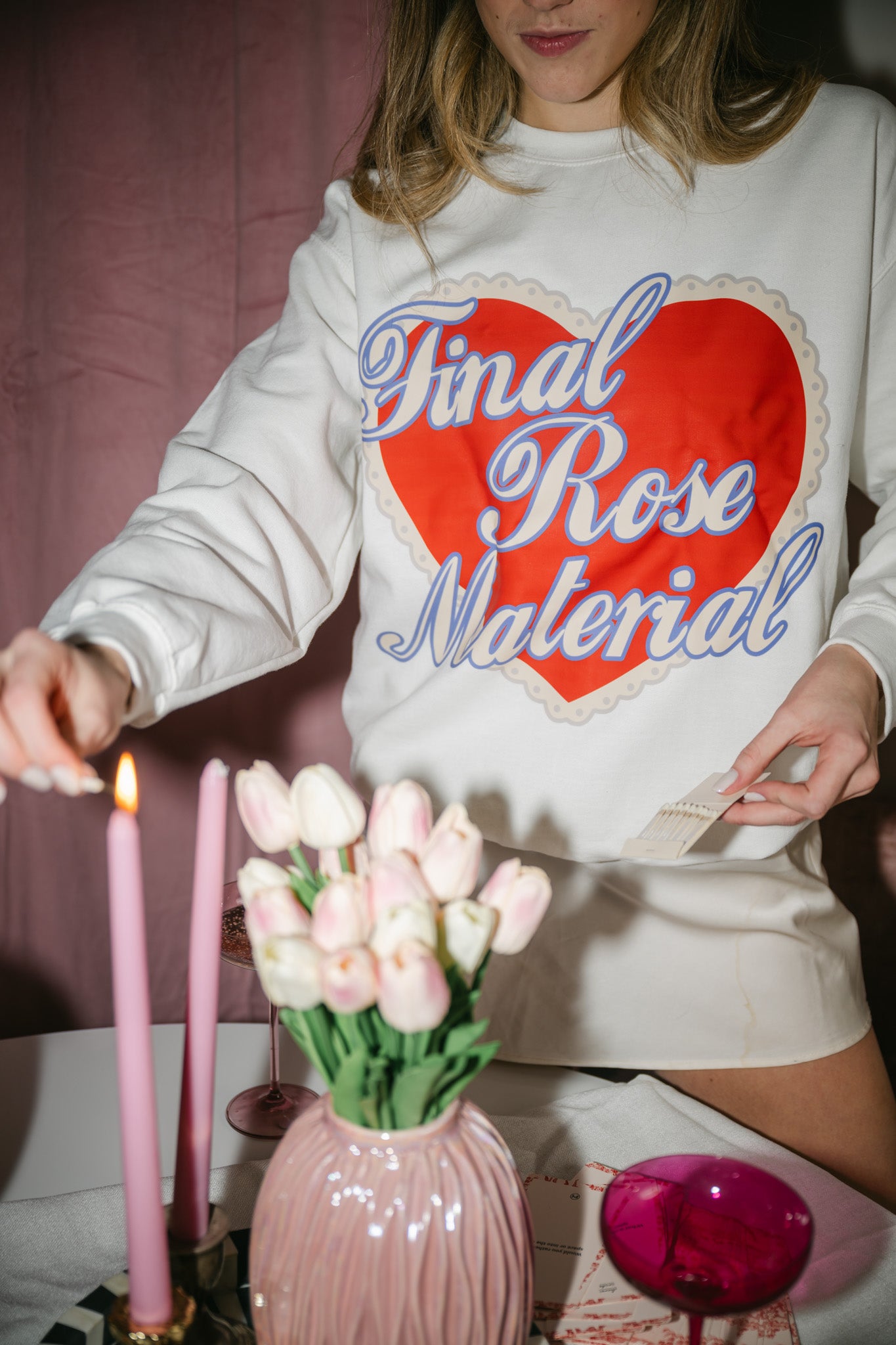 Final Rose Material Sweatshirt